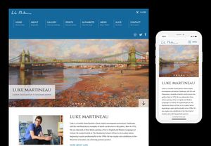 Luke Martineau website homepage screenshots desktop and mobile size